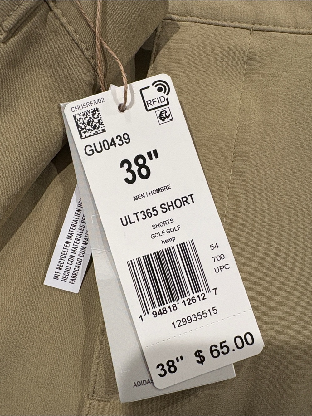 NWT Men’s Adidas Golf Shorts - Picture 5 of 6